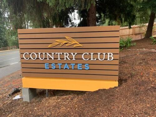 Country Club Estates Sign
